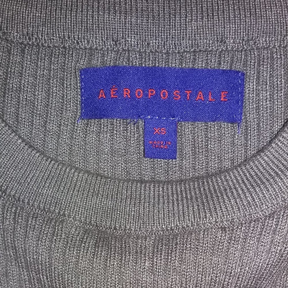 NWOT Aeropostale Rib-Knit Frill Trim Bell-Sleeves Sweater